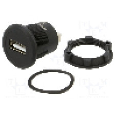 Conector {{Tip conector}}, versiune USB 2.0, {{Orientare spaţiala}}, ONPOW - USB-01C-BK