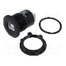 Conector {{Tip conector}}, versiune USB 2.0, {{Orientare spaţiala}}, ONPOW - USB-04-BK