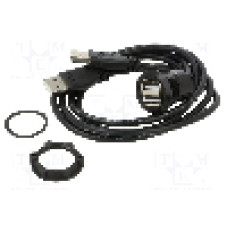 Conector {{Tip conector}}, versiune USB 2.0, {{Orientare spaţiala}}, ONPOW - USB-06-BK