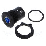 Conector {{Tip conector}}, versiune USB 3.0, {{Orientare spaţiala}}, ONPOW - USB-10-BK