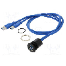 Conector {{Tip conector}}, versiune USB 3.0, {{Orientare spaţiala}}, ONPOW - USB-13-BK