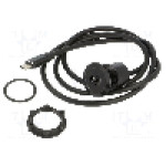 Conector {{Tip conector}}, versiune USB 3.1, {{Orientare spaţiala}}, ONPOW - USBC-04-BK