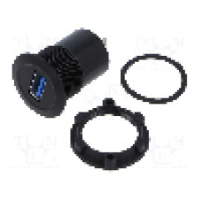 Conector {{Tip conector}}, versiune {{Versiune}}, {{Orientare spaţiala}}, ONPOW - USB-18-BK