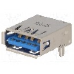 Conector USB A, clichet PCB, pentru PCB, AMPHENOL, GSB311A31CEU, T137984