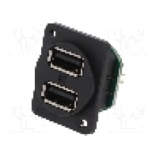 Conector USB A, inşurubare, orificiu pentru şurub cap plat, pt. montare pe panou, CLIFF - CP30100X