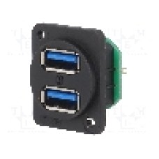 Conector USB A, inşurubare, orificiu pentru şurub cap plat, pt. montare pe panou, CLIFF - CP30105X Conector USB A, inşurubare, orificiu pentru şurub cap plat, pt. montare pe panou, CLIFF - CP30105X