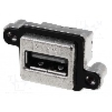 Conector USB A, inşurubare, pt. montare pe panou, AMPHENOL - MUSB-A111-M0