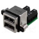 Conector USB A, inşurubare, pt. montare pe panou, AMPHENOL - MUSB-C411-30 Conector USB A, inşurubare, pt. montare pe panou, AMPHENOL - MUSB-C411-30