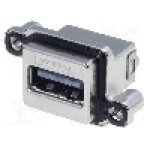 Conector USB A, inşurubare, pt. montare pe panou, AMPHENOL - MUSBR-A511-M0