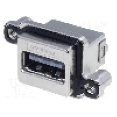 Conector USB A, inşurubare, pt. montare pe panou, AMPHENOL - MUSBR-A511-M0