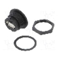 Conector USB A, inşurubare, pt. montare pe panou, AMPHENOL - UA-20PMFP-LC7001