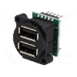 Conector USB A, inşurubare, pt. montare pe panou, CLIFF - CP30090