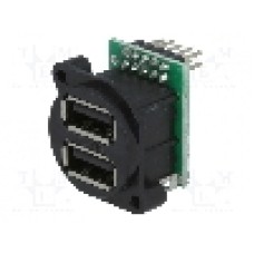 Conector USB A, inşurubare, pt. montare pe panou, CLIFF - CP30092