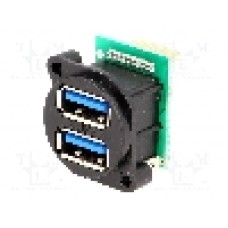 Conector USB A, inşurubare, pt. montare pe panou, CLIFF - CP30097 Conector USB A, inşurubare, pt. montare pe panou, CLIFF - CP30097