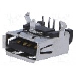 Conector USB A, pentru PCB, JST - UBA-4R-D14T-4D