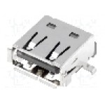 Conector USB A, pentru PCB, JST - UBA-4R-S14HD-4S