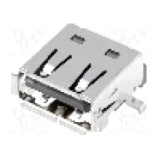 Conector USB A, pentru PCB, JST - UBA-4R-S14HD-4S
