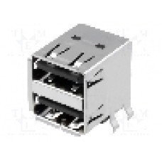 Conector USB A, pentru PCB, JST - UBA-4RS-D14T-4D