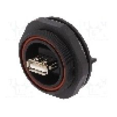 Conector USB A, piuliţa din faţa, pt. montare pe panou, BULGIN - PX0845/A