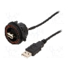 Conector USB A, piuliţa din spate, pt. montare pe panou, BULGIN - PX0844/A/0M50/A