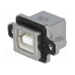 Conector USB B, inşurubare, pt. montare pe panou, AMPHENOL - MUSB-D111-30