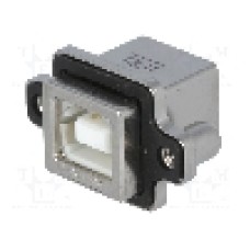 Conector USB B, inşurubare, pt. montare pe panou, AMPHENOL - MUSB-D111-30