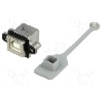 Conector USB B, inşurubare, pt. montare pe panou, AMPHENOL - MUSB-D111-M1
