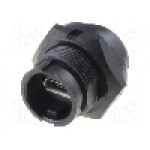 Conector USB B micro, piuliţa din faţa, pt. montare pe panou, sucit, SWITCHCRAFT - DCP-USBCB-HD Conector USB B micro, piuliţa din faţa, pt. montare pe panou, sucit, SWITCHCRAFT - DCP-USBCB-HD