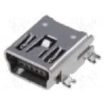 Conector USB B mini, {{Montare mecanica}}, ADAM TECH - MUSB-B5-S-RA-TSMT-CS1 Conector USB B mini, {{Montare mecanica}}, ADAM TECH - MUSB-B5-S-RA-TSMT-CS1