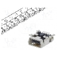 Conector USB B mini, {{Montare mecanica}}, ECE - ESB34101002Z