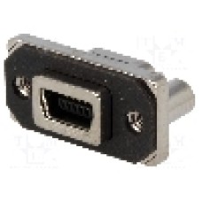 Conector USB B mini, inşurubare, pentru PCB, pt. montare pe panou, AMPHENOL - MUSB-B551-04