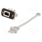 Conector USB B mini, inşurubare, pt. montare pe panou, AMPHENOL - MUSBB15101