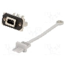 Conector USB B mini, inşurubare, pt. montare pe panou, AMPHENOL - MUSBB15101 Conector USB B mini, inşurubare, pt. montare pe panou, AMPHENOL - MUSBB15101