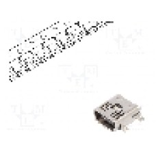 Conector USB B mini, pentru PCB, AMPHENOL - 10033526-N3212MLF