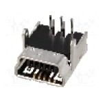 Conector USB B mini, pentru PCB, JST - UB-M5BR-DM14-4D