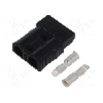 Conector alimentare DC, 0,6kV, 2 pini, seria AXC50, {{Dimensiune pin}}. AMPHENOL - AXC500H6