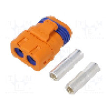 Conector alimentare DC, 0,6kV, 2 pini, seria LFB50, {{Dimensiune pin}}. AMASS - LFB50-F