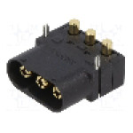 Conector alimentare DC, 0,6kV, 3 pini, seria MR60, {{Dimensiune pin}}. AMASS - MR60PW-M