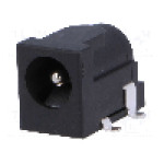 Conector alimentare DC, 12V DC, {{Numarul de pini}} pini, seria {{Seria producatorului}}, 5,5/2,1mm. CLIFF - DC-10AS (FC68148S)
