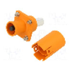 Conector alimentare DC, 1,5kV, 1 pini, seria ES-150A, {{Dimensiune pin}}. DEGSON ELECTRONICS - ESS-150A-35-C-OR-90