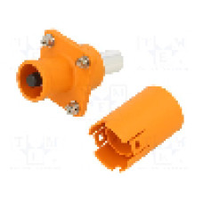 Conector alimentare DC, 1,5kV, 1 pini, seria ES-150A, {{Dimensiune pin}}. DEGSON ELECTRONICS - ESS-150A-35-C-OR-90