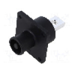 Conector alimentare DC, 1,5kV, 1 pini, seria ES-250A, {{Dimensiune pin}}. DEGSON ELECTRONICS - ESS-250A-70-B/S-BK-00
