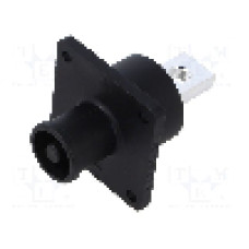 Conector alimentare DC, 1,5kV, 1 pini, seria ES-250A, {{Dimensiune pin}}. DEGSON ELECTRONICS - ESS-250A-70-B/S-BK-00