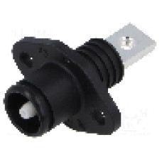 Conector alimentare DC, 1kV, 1 pini, seria ES-50A, {{Dimensiune pin}}. DEGSON ELECTRONICS - ESS-50A-06-B/S-BK-00