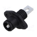 Conector alimentare DC, 1kV, 1 pini, seria ES-50A, {{Dimensiune pin}}. DEGSON ELECTRONICS - ESS-50A-06-S-BK-00