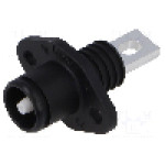 Conector alimentare DC, 1kV, 1 pini, seria ES-70A, {{Dimensiune pin}}. DEGSON ELECTRONICS - ESS-70A-10-B-BK-00