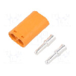 Conector alimentare DC, 1kV, 2 pini, seria LC, {{Dimensiune pin}}. AMASS - LCB40-M