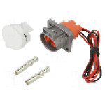 Conector alimentare DC, 1kV, 2 pini, seria {{Seria producatorului}}, {{Dimensiune pin}}. AMPHENOL GEC - PL082X-61-4-2