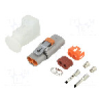Conector alimentare DC, 1kV, 2 pini, seria {{Seria producatorului}}, {{Dimensiune pin}}. AMPHENOL GEC - PL182X-61-10-2
