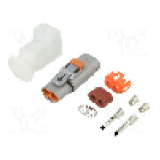 Conector alimentare DC, 1kV, 2 pini, seria {{Seria producatorului}}, {{Dimensiune pin}}. AMPHENOL GEC - PL182X-61-10-2